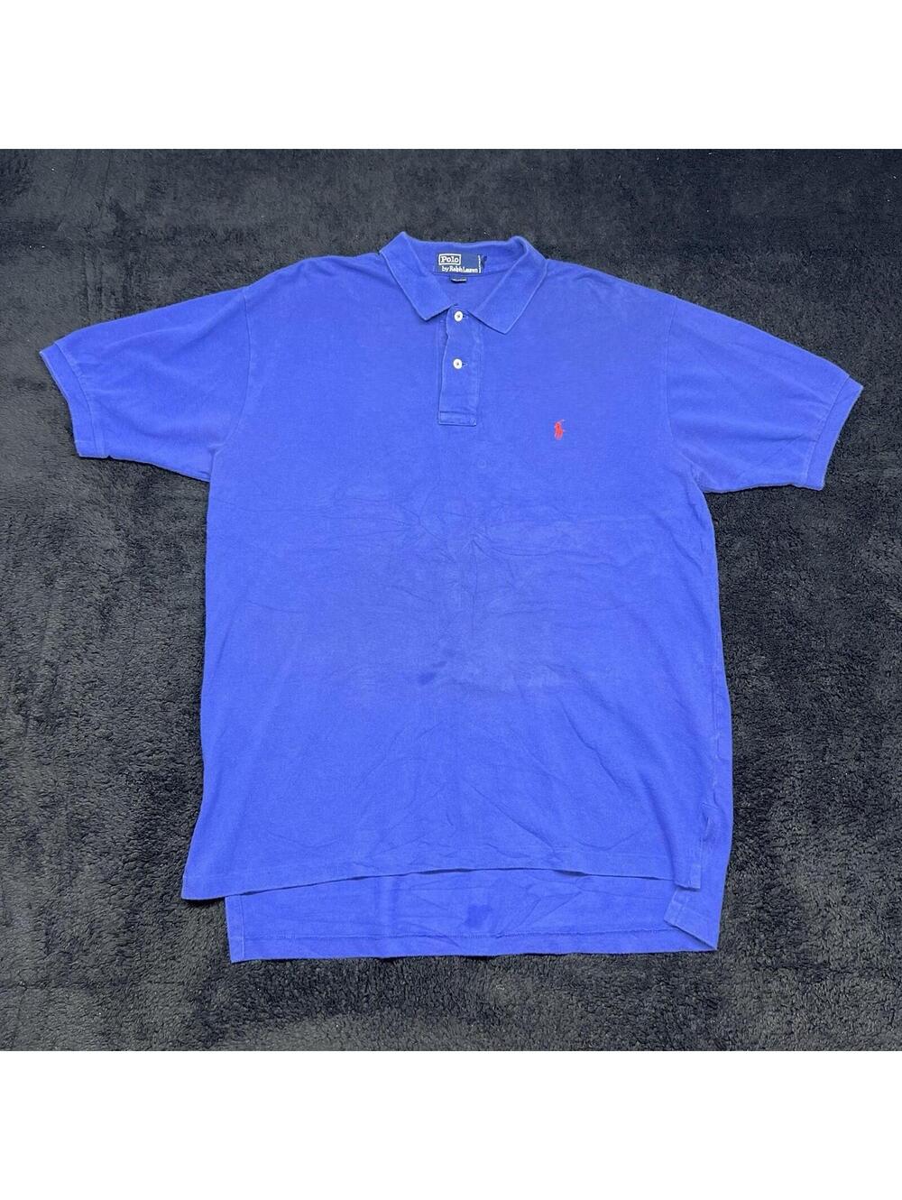 Vintage Polo By Ralph Lauren Essential Button Up Collared Blue Shirt Sz Large